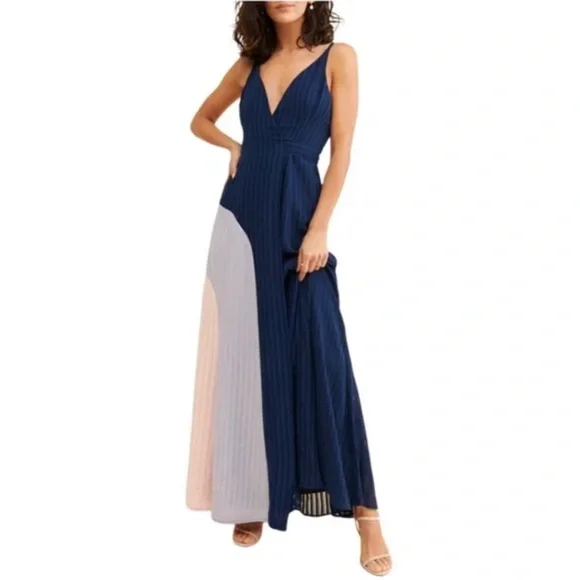 hutch colorblock maxi dress Anthropologie Hutch Colorblock Maxi Dress Strapless Black & White Champagne Sz 4
